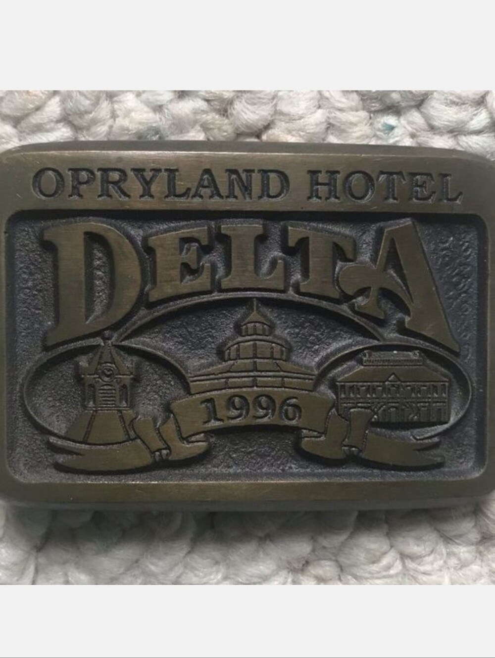 VTG.1996 BRASS OPRYLAND HOTEL NASHVILLE BELT BUCKLE